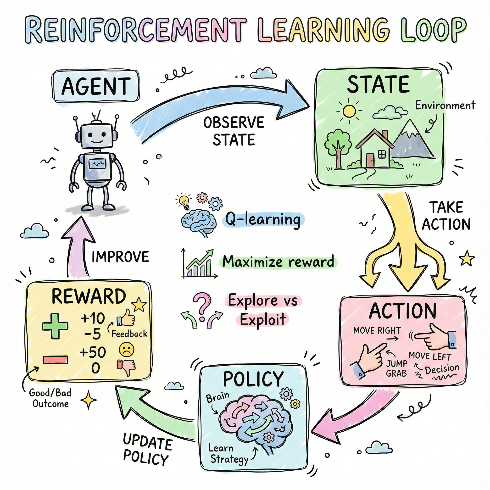 Hand-drawn style example